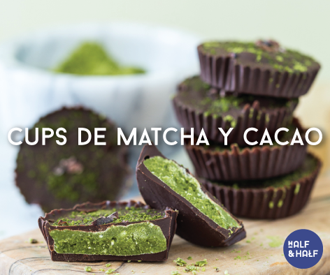 Cups de matcha y cacao