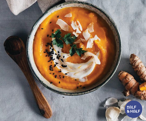 Receta para una deliciosa sopa de zanahoria, cúrcuma y jengibre