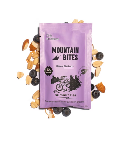 Mountain Bites: Caja sabor Coco y Blueberry