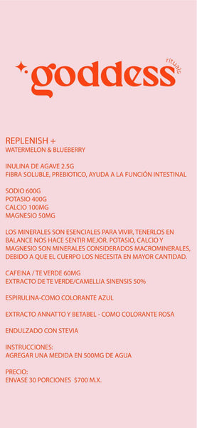 GODDESS Replenish Blueberry CON CAFEÍNA