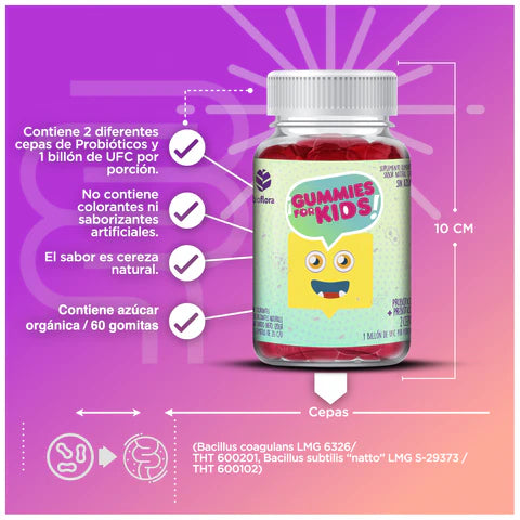 Bioflora gummies for kids (60 gomitas)