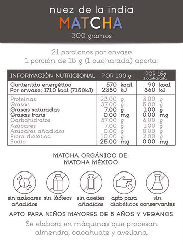 Spread Nuez de la India Matcha